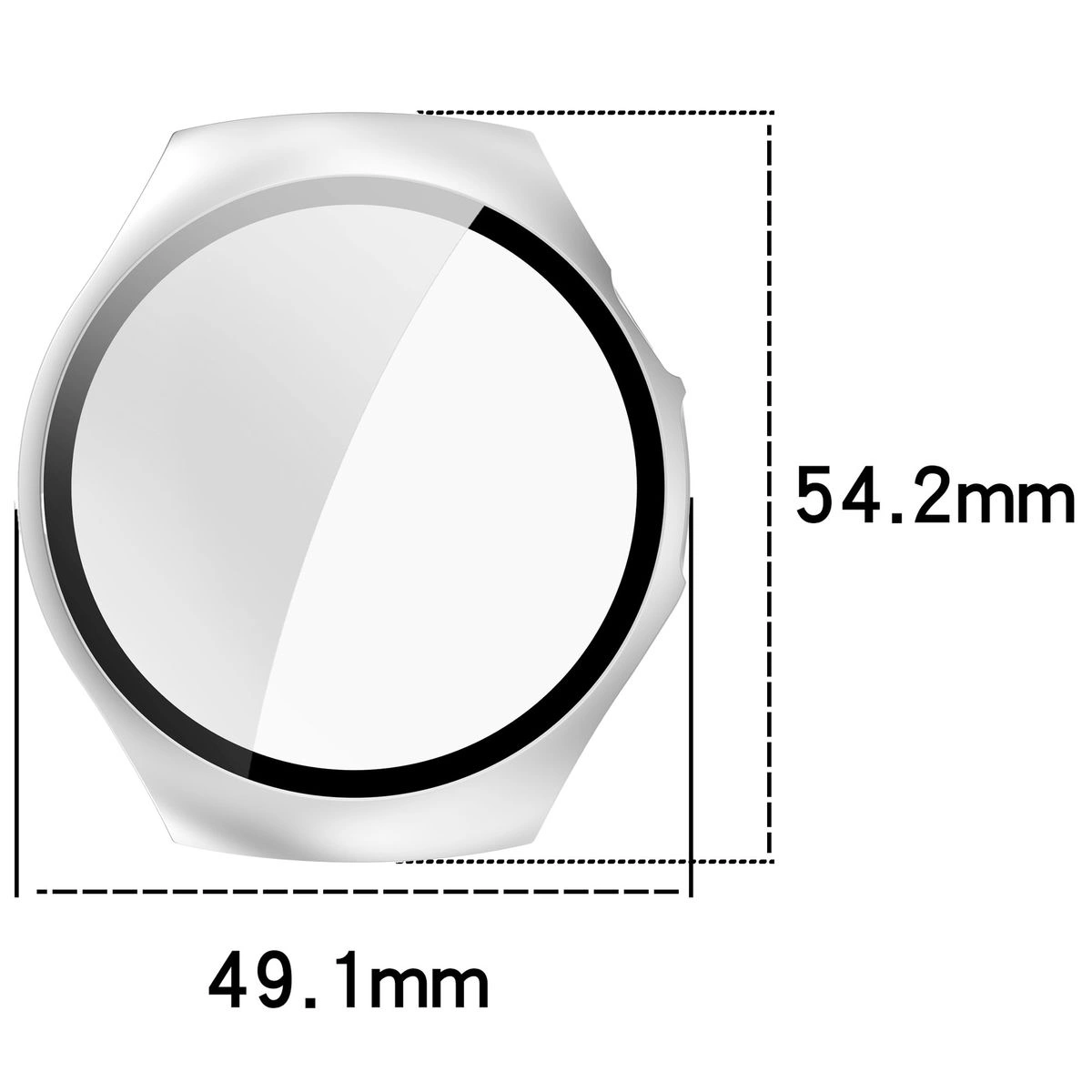 Wymiary etui Bizon Case Watch Adamo do Huawei Watch 5 46 mm